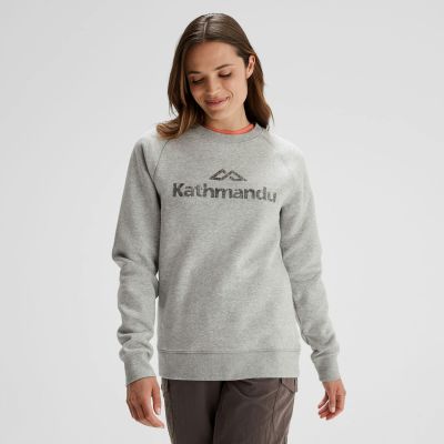 Pull à col rond avec logo Kathmandu pour femme